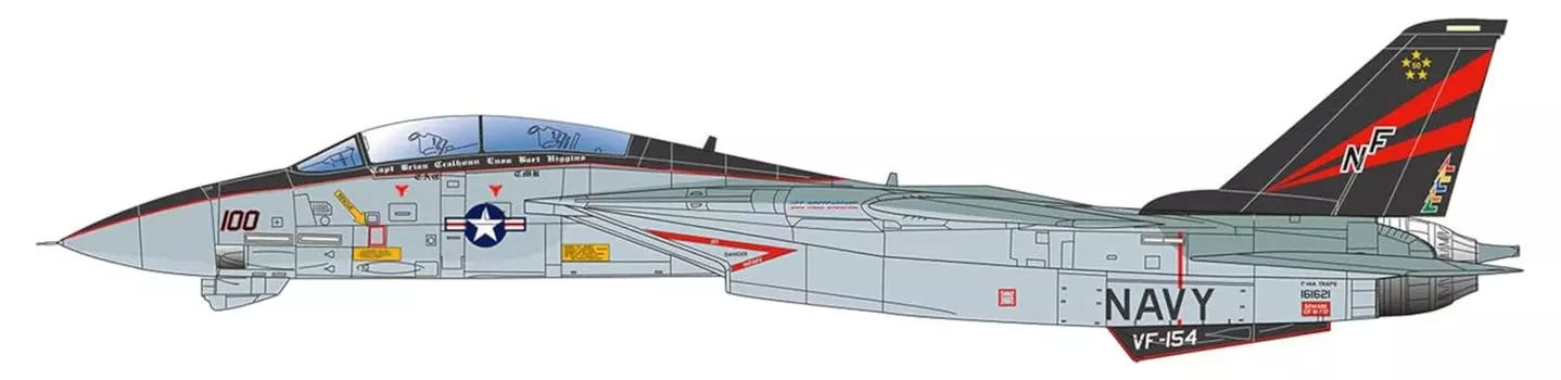 Американский палубный истребитель Tomcat Atsugi с металлической трубкой Пито в комплекте, пластиковая модель Platts/Italeri F-14A CVW-5 TPA-49 (Самолет)