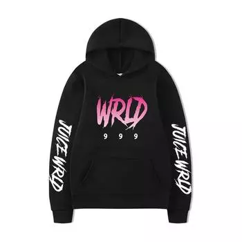 Американский певец Juice Wrld Print Fashion Loose Hooded свитер для мужчин и женщин Hip Hop Cotton Sport Men s Hoodie S