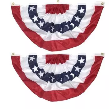 Американский плиссированный веерный флаг США, американская овсянка, украшение, принт, патриотические звезды синий