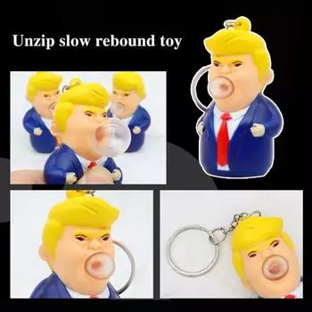 Американский президент брелок для снятия стресса лопающийся пузырь мультфильм президент сжимает сенсорную игрушку 47th