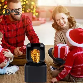 Американский президент Подарочная коробка Пружинный лопающийся президент США в футляре Украшение рабочего стола Дразнящие друзья Хитрый реквизит Дети Взрослые Подарок-прикол золотистый