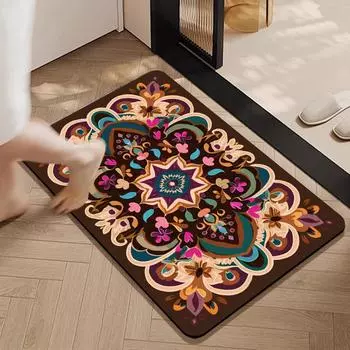 Американский ретро диатомовый грязепоглощающий мягкий коврик для туалетной двери нескользящий коврик для ног коврик для ванной комнаты 40*60CM
