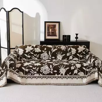 Американский ретро диванный чехол Ткань Синель Всесезонный анти-кошачий коврик для дивана Полотенце Полное покрытие Легкое роскошное высококачественное диванное одеяло 180*130cm