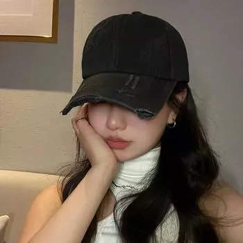 Американский ретро потертый старая потертая бейсболка детская мода универсальная весенне-летняя уличная трендовая кепка мужская Adjustable (54-58cm)