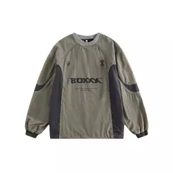 Американский ретро-стиль Ins, функциональный стиль, цветной пуловер, толстовка для мужчин, свободная, Y2K, красивая, повседневная, универсальная, с длинными рукавами M зелёный