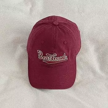 Американский ретро-стиль колледжа с мягким верхом кепка женская весенне-летняя уличная бейсболка с солнцезащитным козырьком мужская кепка маленькая Adjustable -beast чёрный