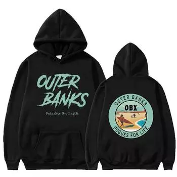 Американский сериал Outer Banks 3 Толстовка с принтом Harajuku Pogue Life Толстовки John B JJ Maybank Негабаритная толстовка с капюшоном унисекс 2XL