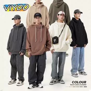 Американский стиль Мужские толстовки с капюшоном Y2K Пальто Осенняя одежда Хип-хоп свитера Свитшоты Уличная одежда Университетская куртка Модная одежда 2XL
