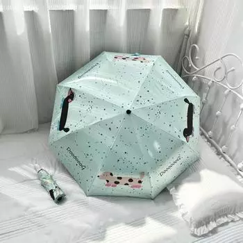 Американский стиль, полностью автоматический зонт с черным клеем, солнцезащитный козырек для солнечного и дождливого использования, складной зонт для защиты от ультрафиолета, защита от солнца