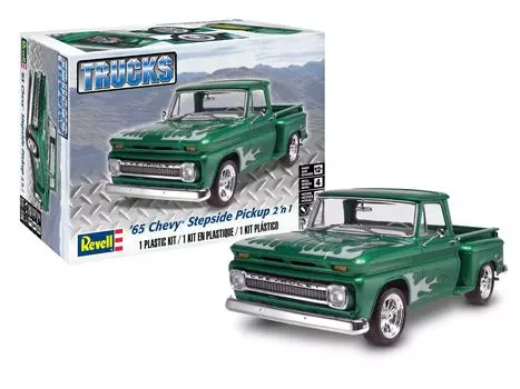 Американский уровень 65 пикап Chevy Stepside 2n1 07210 пластиковая модель 1/25