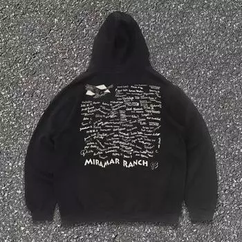 Американский VTG Graphics Чистый хлопок Высококачественная толстовка с капюшоном и ретро-печатью с буквами Зимние мужские и женские персонализированные топы для пар Y2K S чёрный