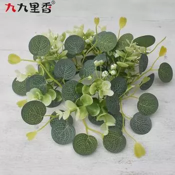 Американский весенний имитационный венок Венок со свечами Эвкалиптовый венок Венок из листьев эвкалипта Венок-подсвечник