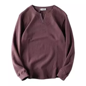 Американский винтажный тренд осень-зима новые мужские однотонные V-образные вырезы модные повседневные универсальные свободные свитера с длинным рукавом толстовки топы L чёрный