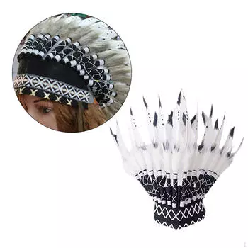 Американский вождь индейская шляпа коренного народа головные уборы перья головной убор для фестиваля