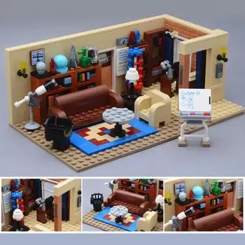 Американское телевидение Драма Большая семейная комната Взрыв Квартира Streetview Друзья Теория Модель дома Строительный блок Кирпичи Игрушка Подарок Ребёнок NO BOX