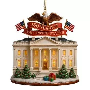 Американское украшение к 250-летию Патриотический подвесной декор на рождественскую елку Коллекционный памятный подарок для патриотов Любителей истории Ветеранов Christmas