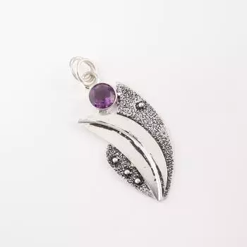 Amethyst Gemstone 925 Sterling Silver Jewelry Handmade Fashionable Pendant Gift PP-36-9