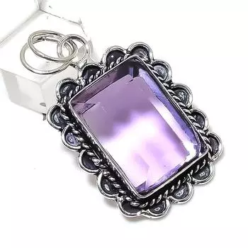 Amethyst Gemstone Handmade 925 Sterling Silver Gift Jewelry Pendant 1.97 M9U82