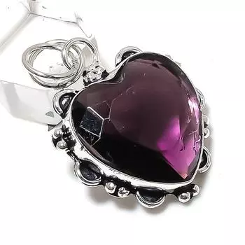 Amethyst Gemstone Handmade 925 Sterling Silver Gift Jewelry Pendant 1.77 l2S13