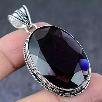 Amethyst Gemstone Handmade 925 Sterling Silver Gift Jewelry Pendant 2.17 k9L27