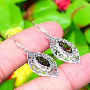 Amethyst Gemstone Handmade 925 Sterling Silver Jewelry Earring 1.73 c7d60
