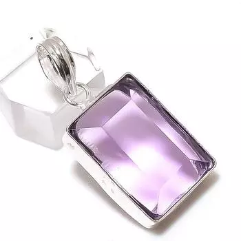 Amethyst Gemstone Handmade 925 Sterling Silver Jewelry Pendant 1.62 z1o77