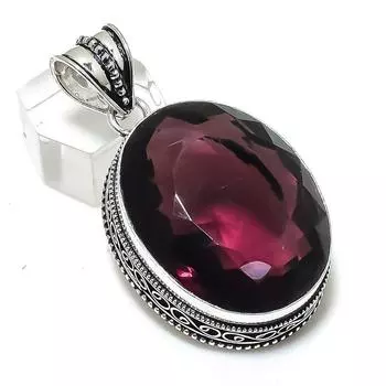 Amethyst Gemstone Handmade 925 Sterling Silver Jewelry Pendant 2.05 W1Y63