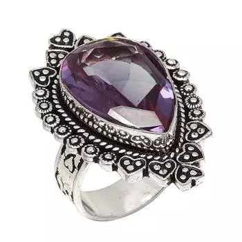 Серебряные украшения ручной работы с аметистовым камнем 8