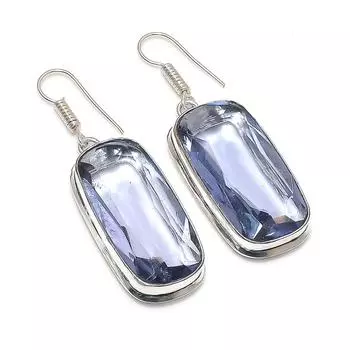 Amethyst Handmade 925 Sterling Silver Jewelry Earring 2.01 Q8A66