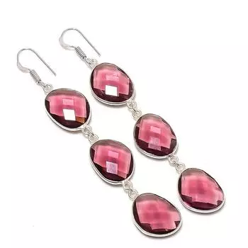 Amethyst Handmade 925 Sterling Silver Jewelry Earring 3.47 m7q55