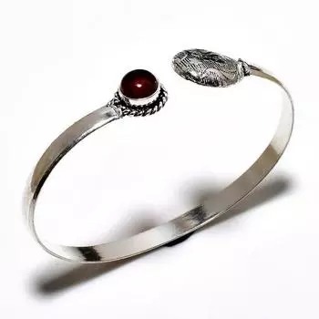 Аметист Драгоценный камень 925 Посеребренный ювелирный браслет ручной работы