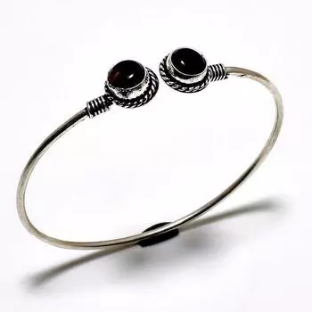 Аметист Драгоценный камень 925 Посеребренный ювелирный браслет ручной работы