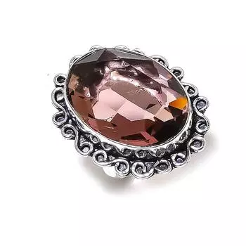 Аметист драгоценный камень ручной работы из стерлингового серебра 925 пробы подарочное ювелирное кольцо размер 6.5 w6a49