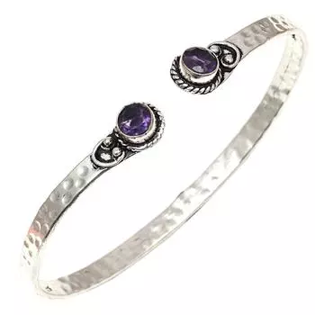 Аметист кварц драгоценный камень ювелирные изделия ручной работы браслеты манжеты 7 регулируемый