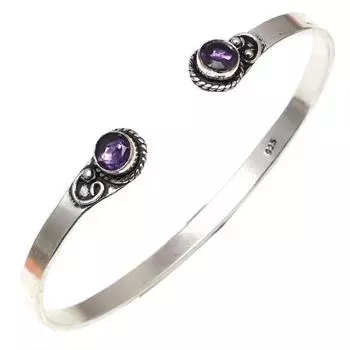 Аметист кварц драгоценный камень ювелирные изделия ручной работы браслеты манжеты 7 регулируемый