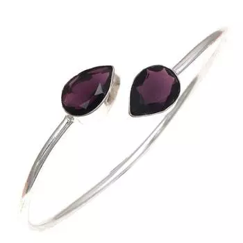 Аметист кварц драгоценный камень ювелирные изделия ручной работы браслеты манжеты 7 регулируемый