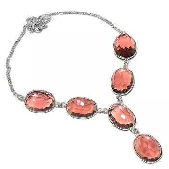 Аметист Ручной работы Серебро 925 пробы Ювелирное колье 18 r2c05