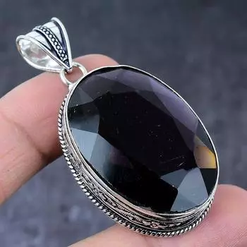 Аметистовый драгоценный камень ручной работы из стерлингового серебра 925 пробы подарочный ювелирный кулон 2,36 дюйма s5d64