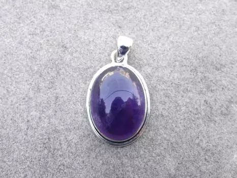 Аметистовый драгоценный камень стерлингового серебра 925 ювелирных изделий ручной работы женский кулон для подарка фиолетовый