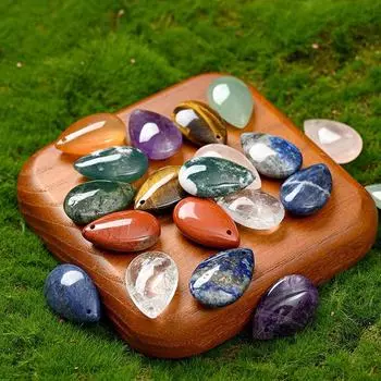 Аметистовый розовый кварц тигровый глаз драгоценный камень капля воды кулон для самостоятельного изготовления ювелирных изделий: Серьги, ожерелья и браслеты. color mixing