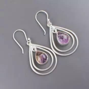 Ametrine Gemstone 925 Sterling Silver Handmade Jewelry Designer Earrings 2.00 EE-34-22