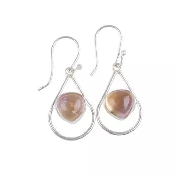 Ametrine Gemstone 925 Sterling Silver Party Wear Jewelry Earrings For Birthday EE-38-20