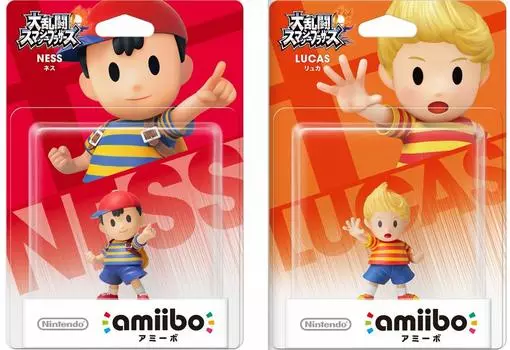 amiibo Ness Lucas 2 типа набор Super Smash series Bros.