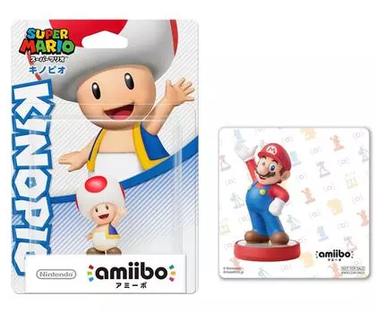 amiibo Toad Mario Original sticker included (Super Series) [Bonus]