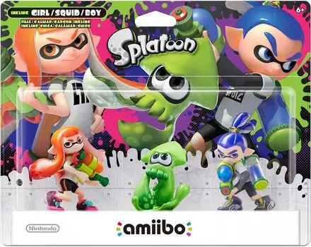 Amiibo Triple Set Girl Squid Boy Splatoon Series