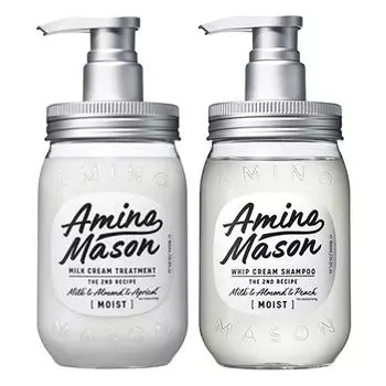 Amino Mason Whip Cream Shampoo Moist 450 мл + Milk Cream Treatment Moist 450 мл, 1 шт.