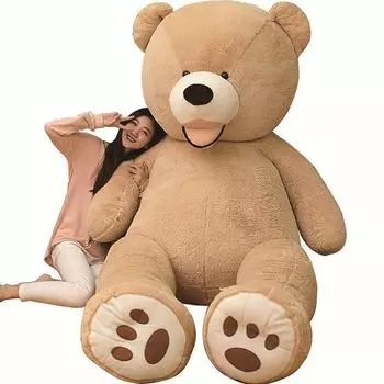 AMIRA TOYS плюшевый очень огромный плюшевый милый плюшевый медведь швейное тело медведя большой размер игрушка, большой, большой, медведь, медведь, медведь, медведь, обертка, подушка, пушистый, коричневый