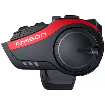 Amison Bike До 10 человек могут разговаривать одновременно Максимальное расстояние разговора Bluetooth Радио велосипед Непрерывно 28 часов IP67 Для музыкальной голосовой связи с красный