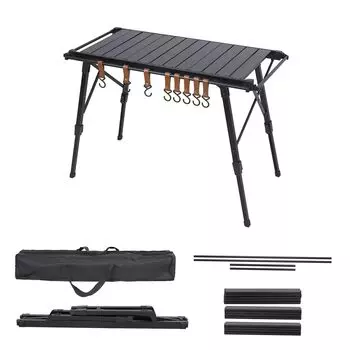 AMITSUNTOP IGT Table Складной стол для кемпинга и отдыха на природе Стол для костра Совместим с 3 единицами IGT Диапазон регулировки высоты стола CM Ножки стола могут быть