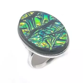 Ammolite Gemstone Handmade 925 Sterling Silver Jewelry Ring Size 9 E6k38